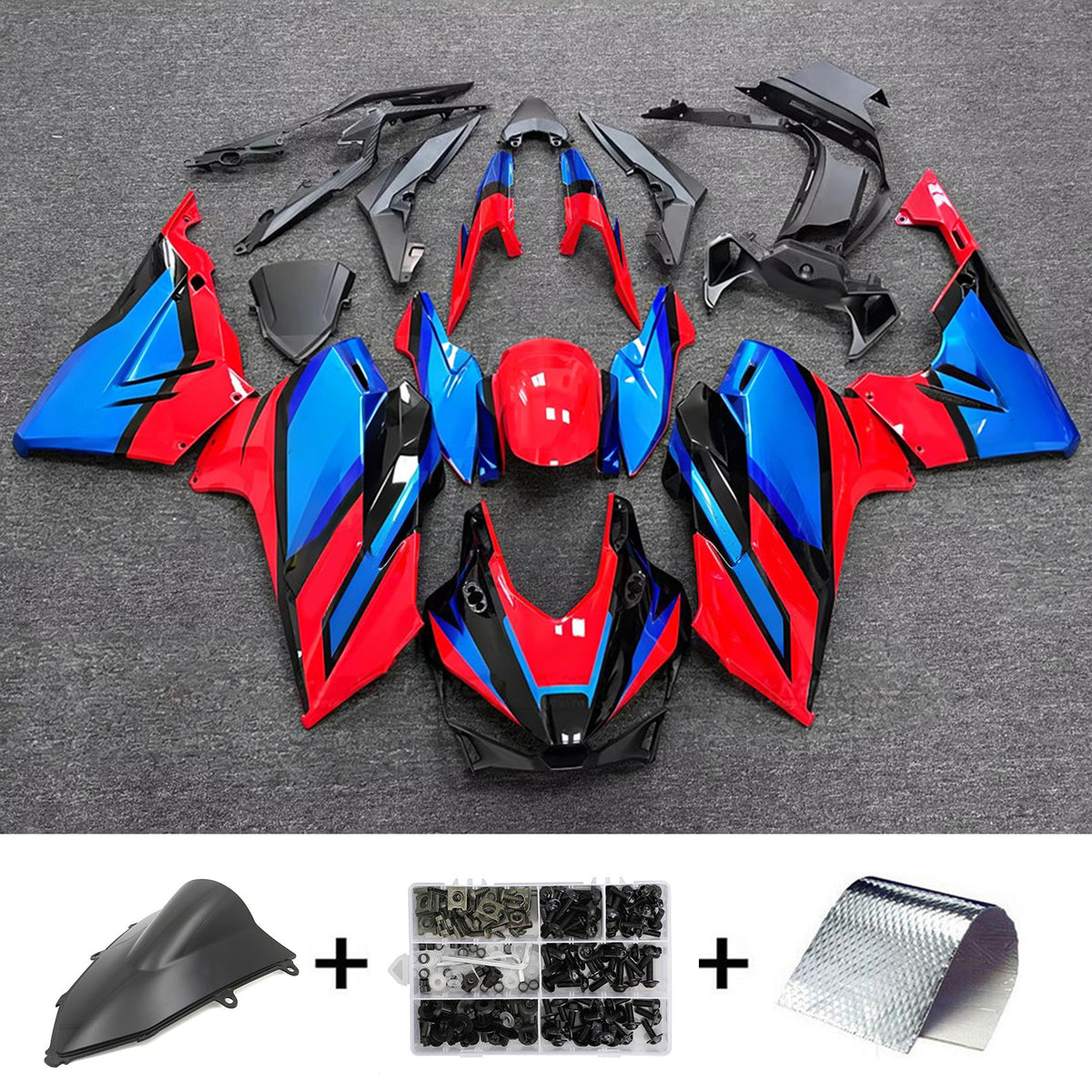 Amotopart 2024-2026 Honda CBR400R CBR500R Blue Black Red Fairing Kit
