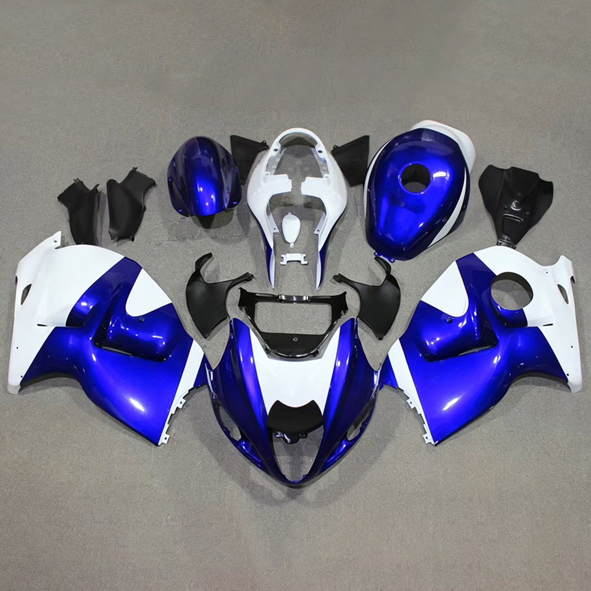 Amotopart 1999-2007 Suzuki Hayabusa GSX1300R Blue White Gray Black Fairing Kit