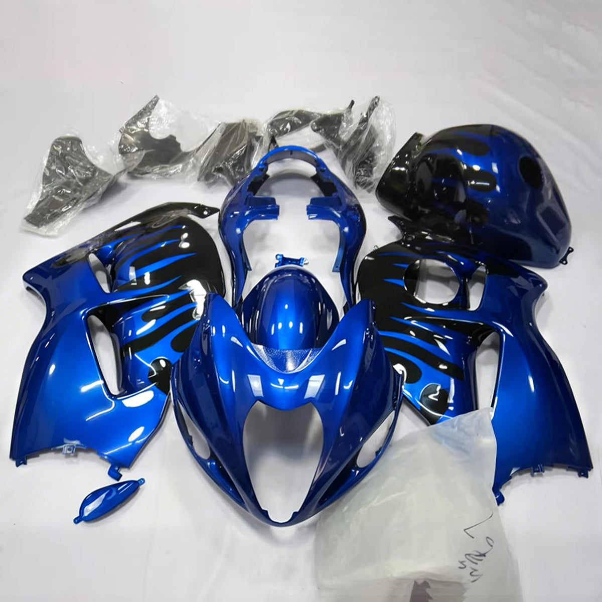 Amotopart 1999-2007 Suzuki Hayabusa GSX1300R niebiesko-szary czarny zestaw owiewki