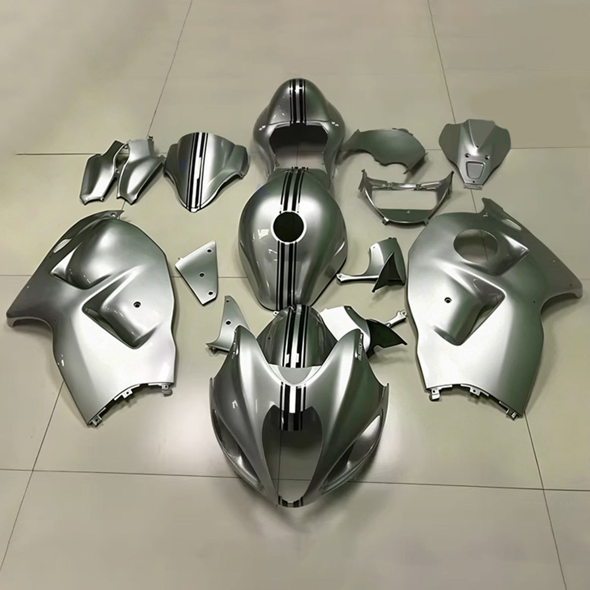 Amotopart 1999-2007 Suzuki Hayabusa GSX1300R Green Gray White Black Fairing Kit