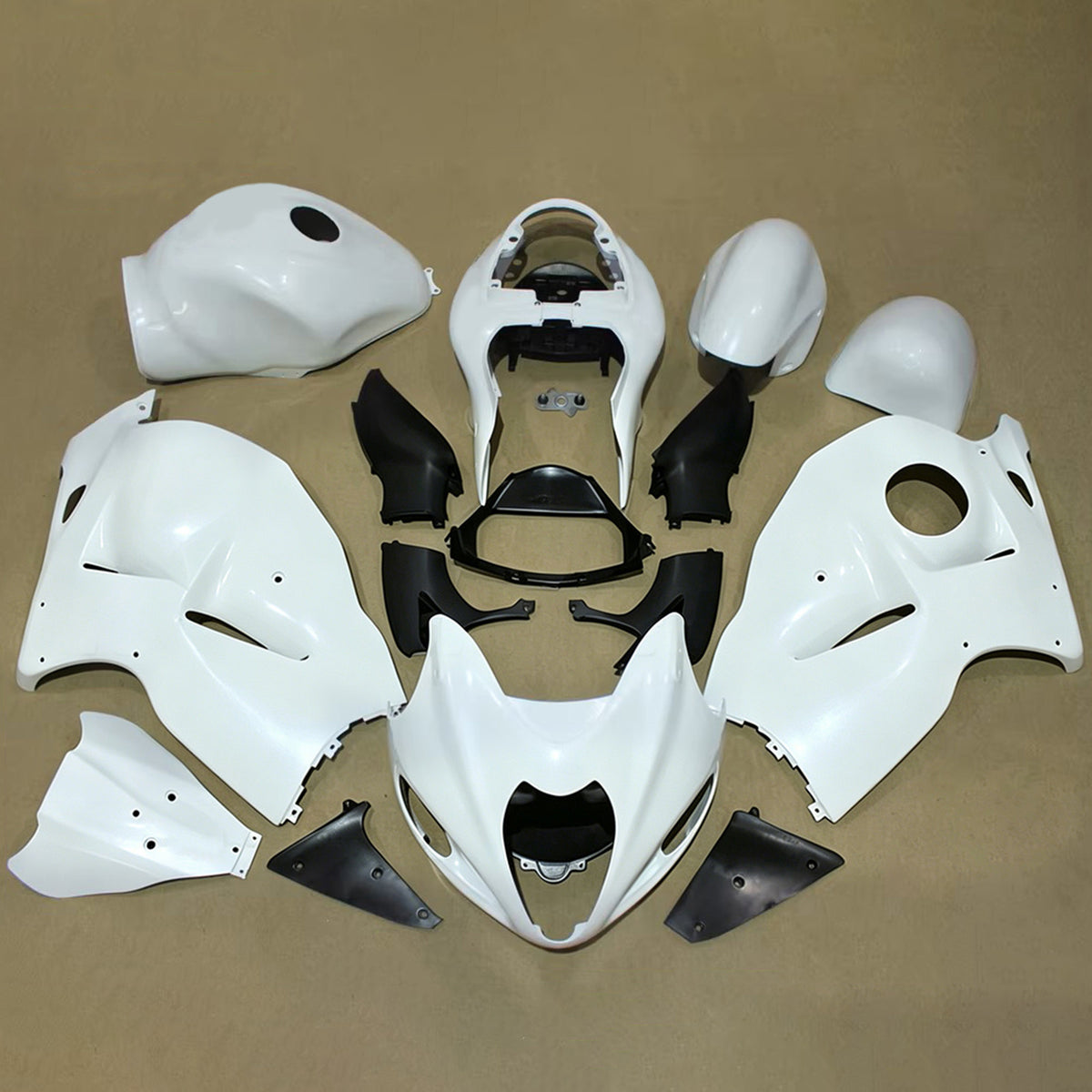 Amotopart 1999-2007 Suzuki Hayabusa GSX1300R Gray Gold White Black Fairing Kit