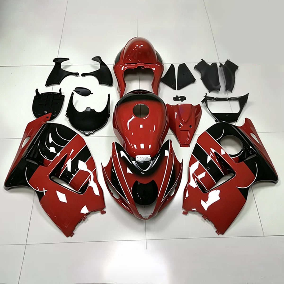 Amotopart 1999-2007 Kit carena Suzuki Hayabusa GSX1300R nero rosso