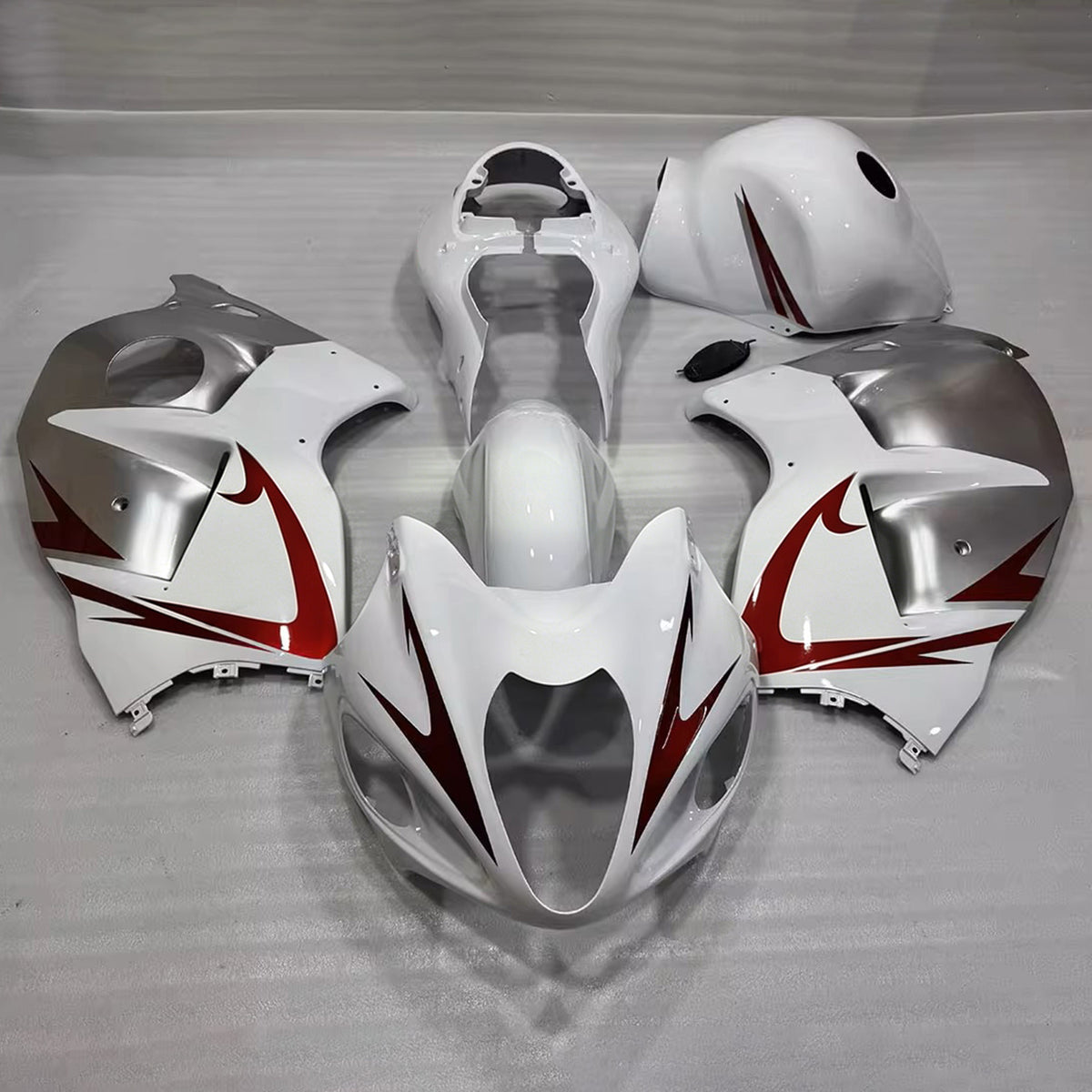 Amotopart 1999-2007 Suzuki Hayabusa GSX1300R Black Red Gray Fairing Kit