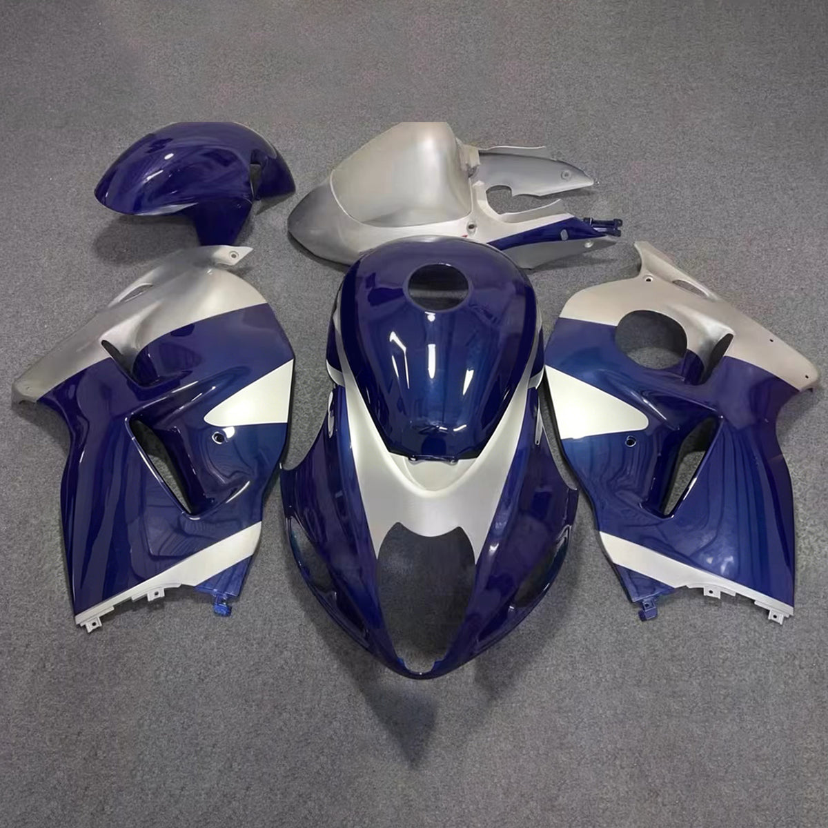 Amotopart 1999-2007 Suzuki Hayabusa GSX1300R Black Blue Gray Fairing Kit