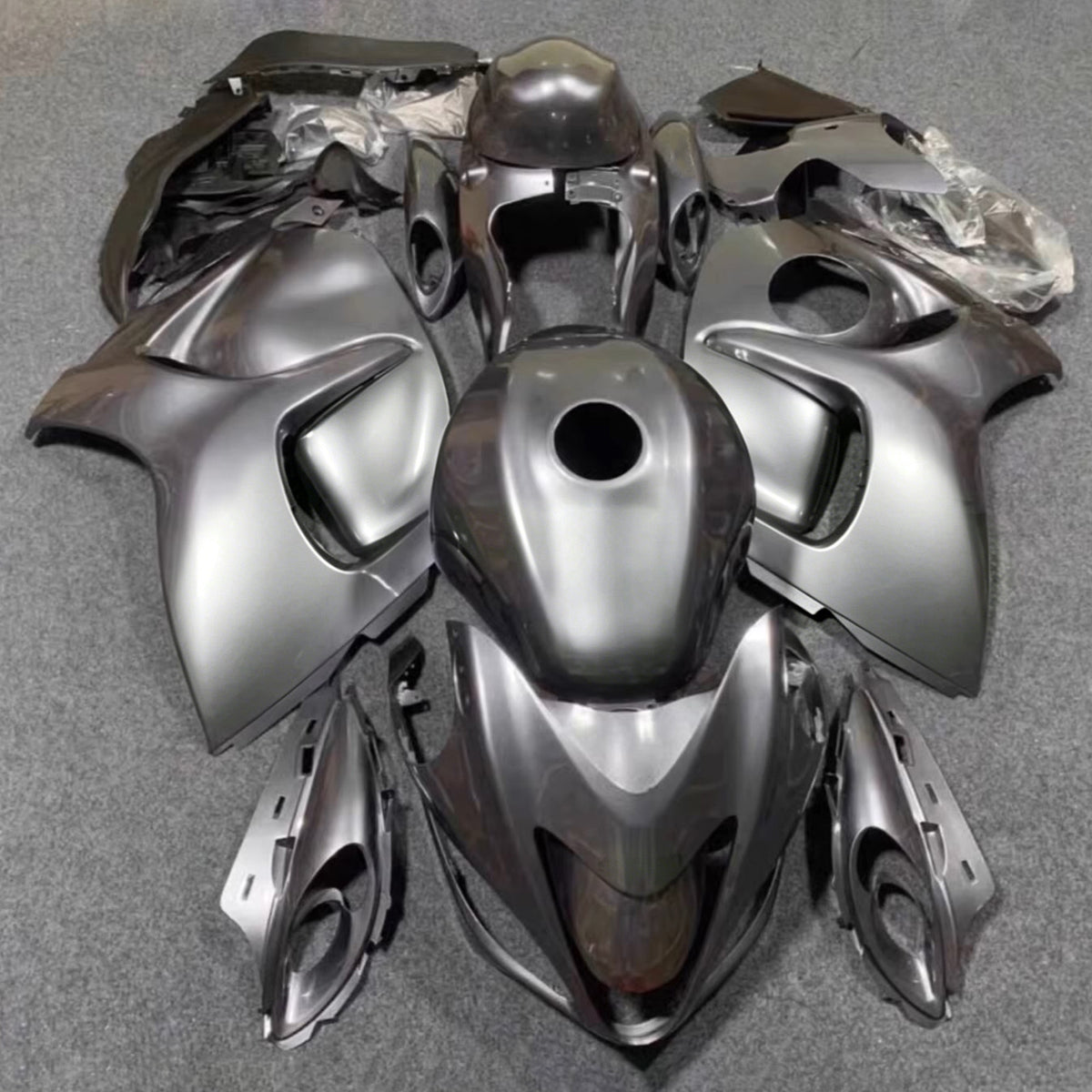 Amotopart 2008-2020 Suzuki Hayabusa GSX1300R Gray Black Fairing Kit