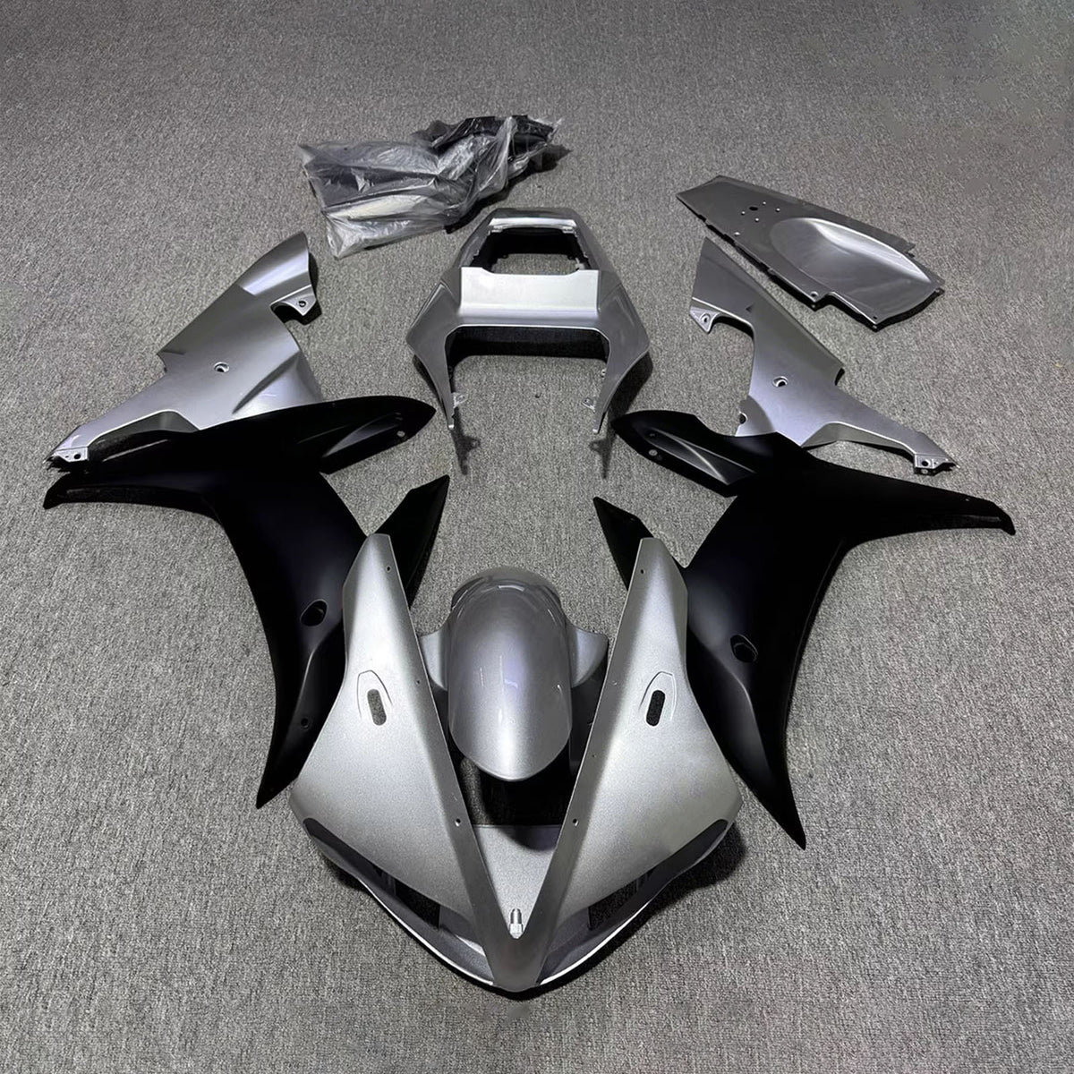 Amotopart 2004-2006 Yamaha YZF-R1 Grey Black Fairing Kit