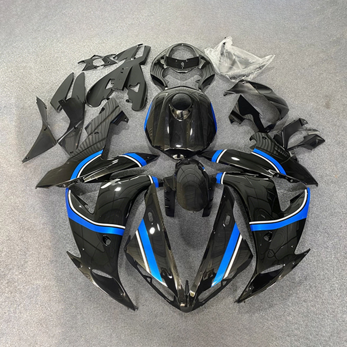 Amotopart 2004-2006 Yamaha YZF-R1 grijszwarte kuipset