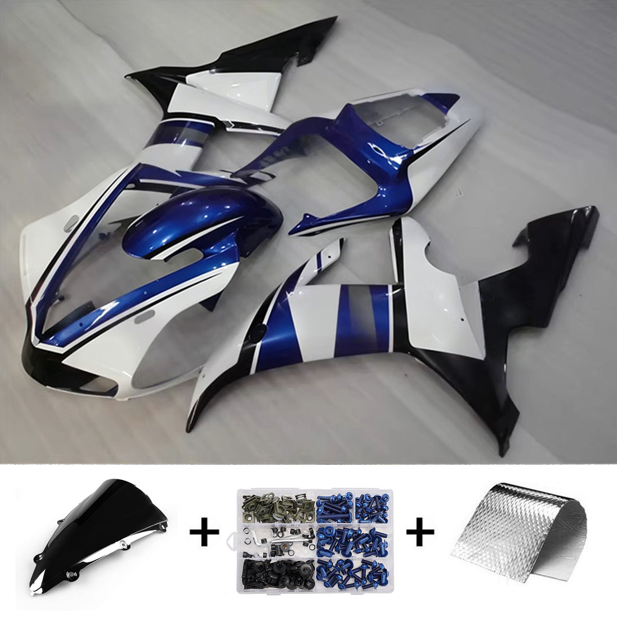 Amotopart 2004-2006 Yamaha YZF-R1 Šedá Modrá Černá Sada kapotáže