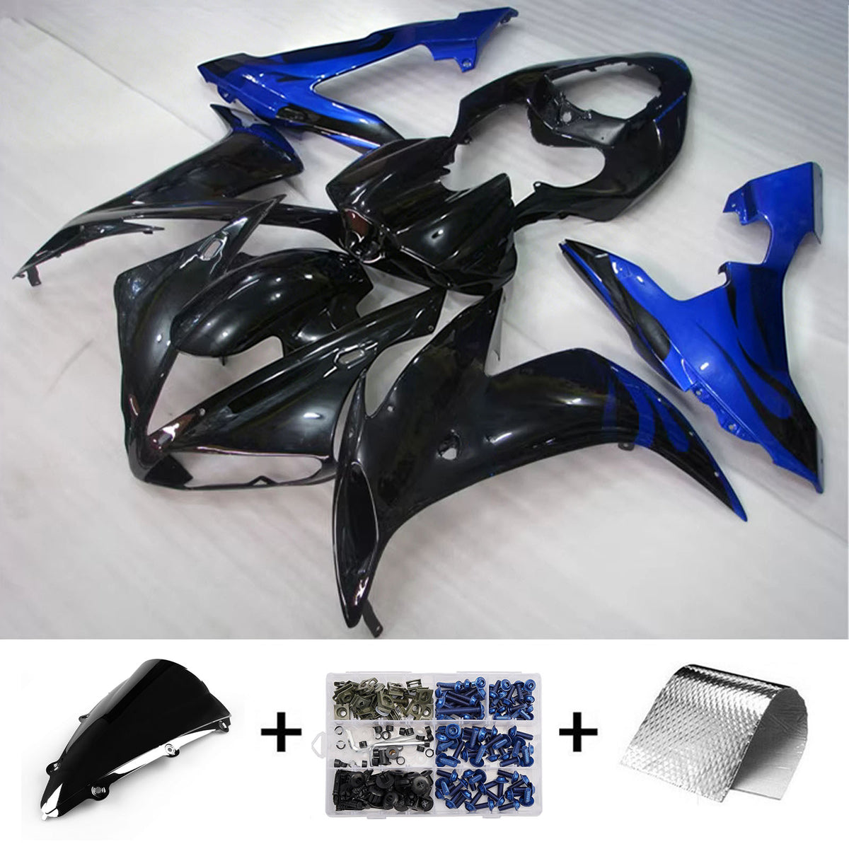 Amotopart 2004-2006 Yamaha YZF-R1 Blue Gray Black Fairing Kit