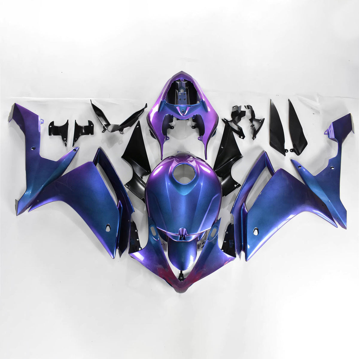 Amotopart 2007-2008 Yamaha YZF-R1 grijszwarte kameleon kuipset