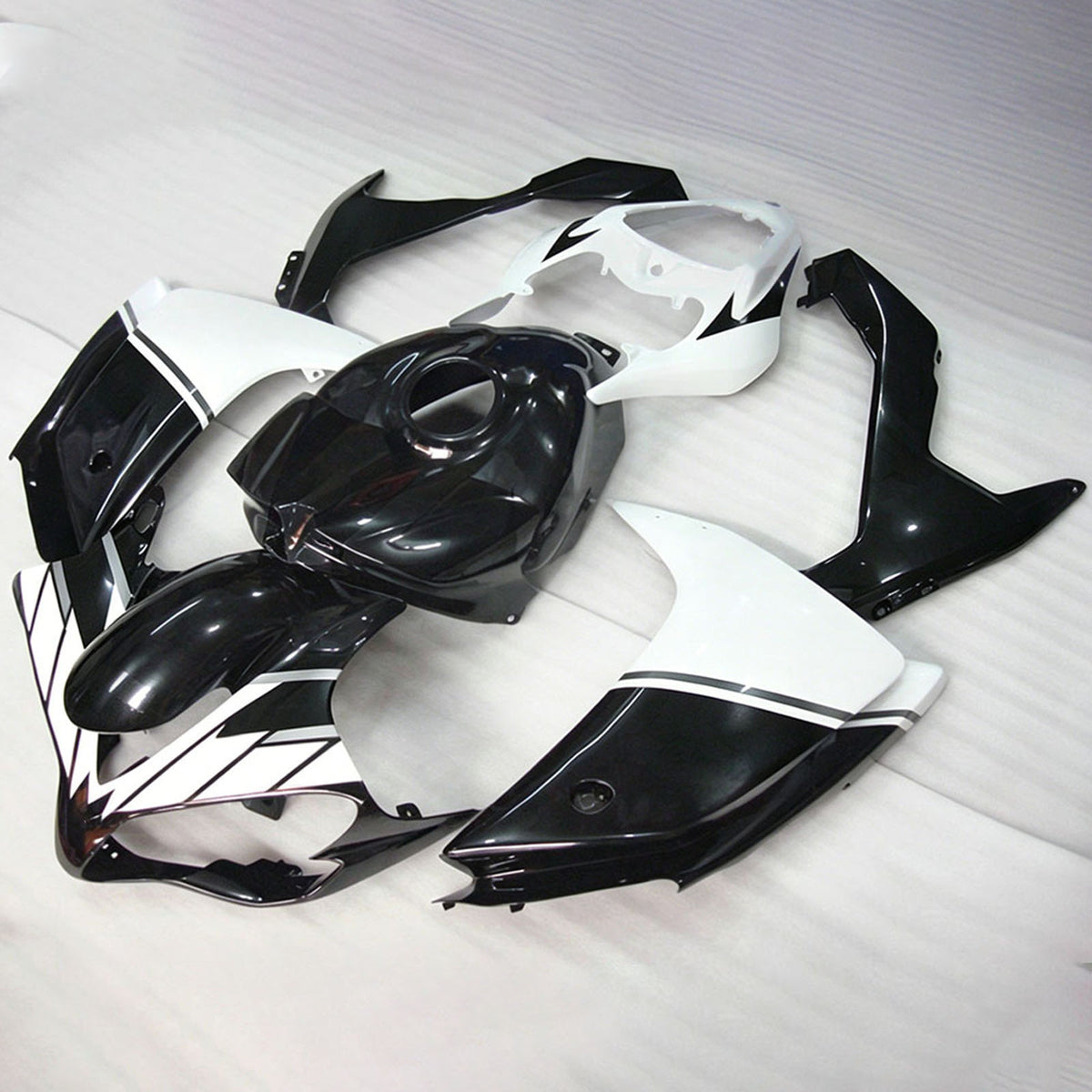 Amotopart 2007-2008 Yamaha YZF-R1 Black Gray Fairing Kit