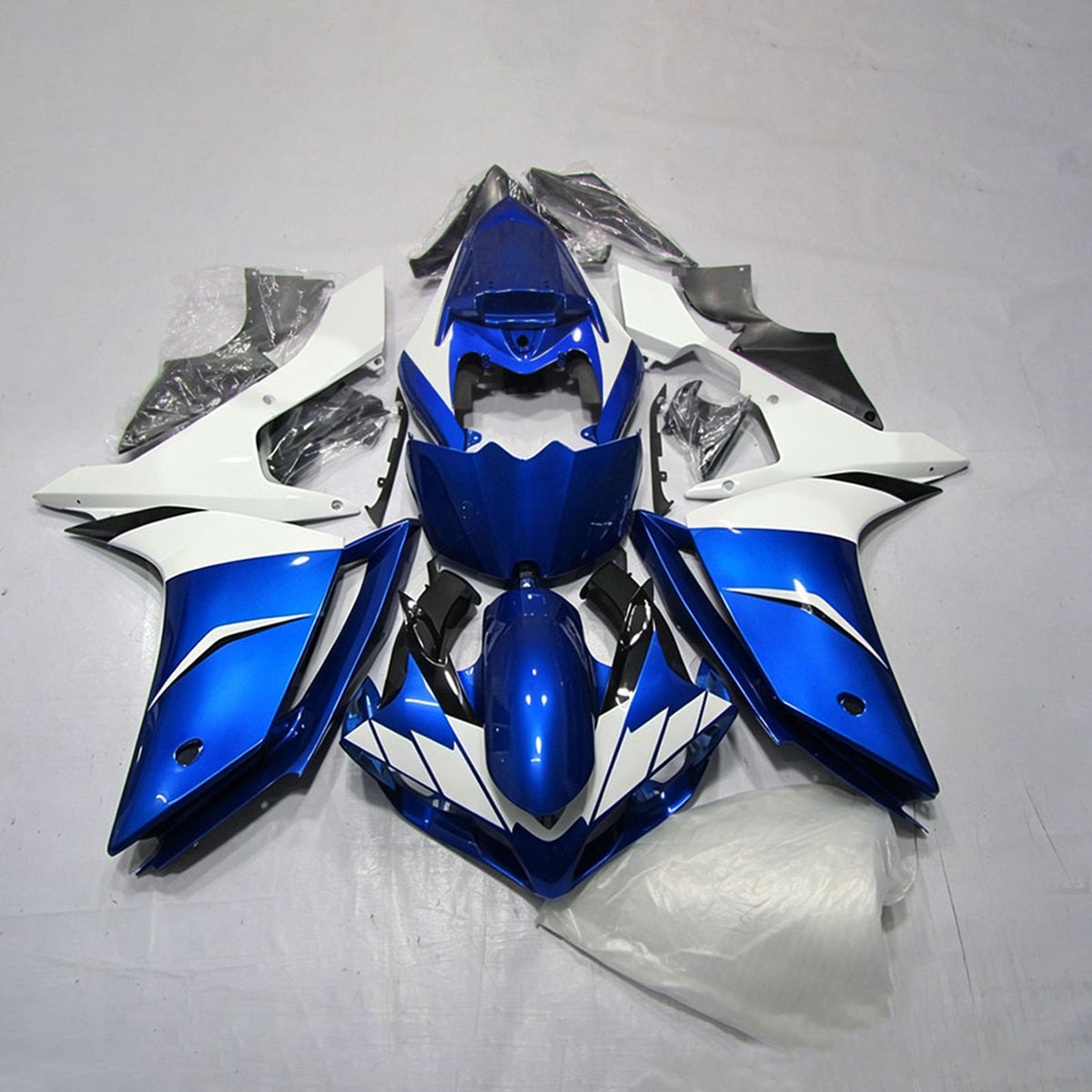 Amotopart 2007-2008 Yamaha YZF-R1 Black Blue Gray Fairing Kit