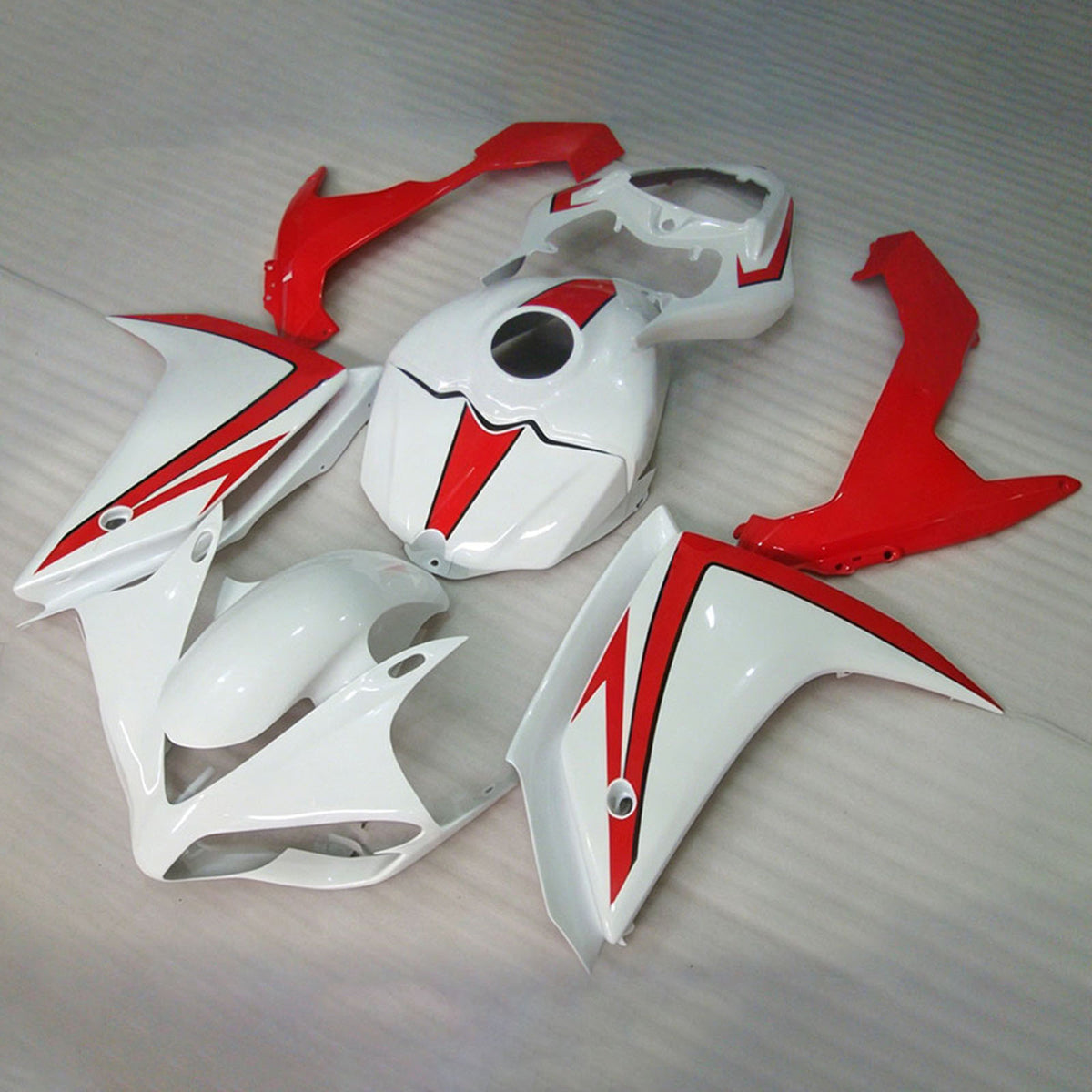 Amotopart 2007-2008 Yamaha YZF-R1 Kit de carenado gris rojo negro