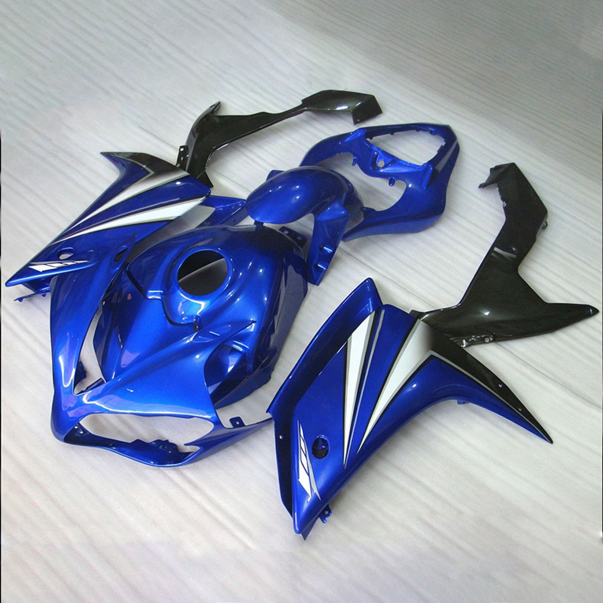 Amotopart 2007-2008 Yamaha YZF-R1 zwart grijs blauwe kuipset