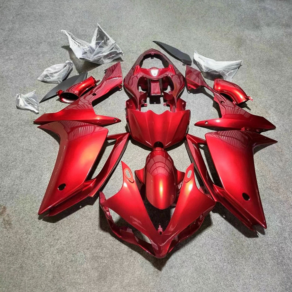 Amotopart 2007-2008 Yamaha YZF-R1 Red Black Gray Fairing Kit