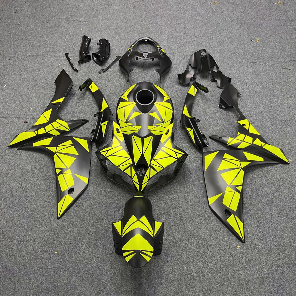 Amotopart 2007-2008 Yamaha YZF-R1 zwartgrijze kuipset