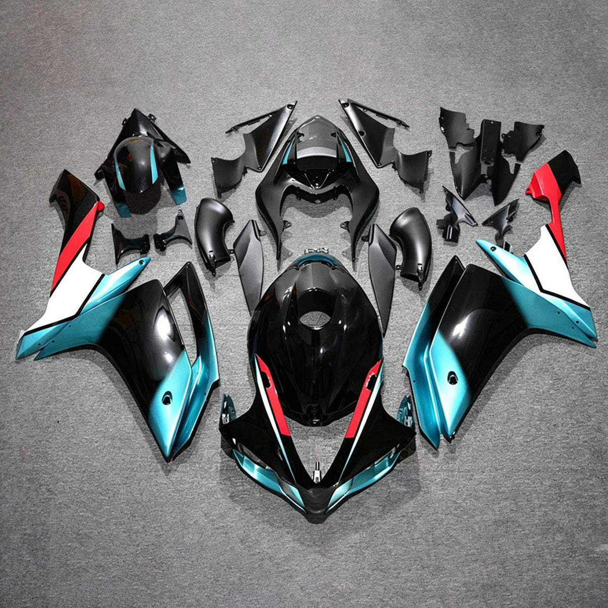 Amotopart 2007-2008 Yamaha YZF-R1 Black Gray Fairing Kit