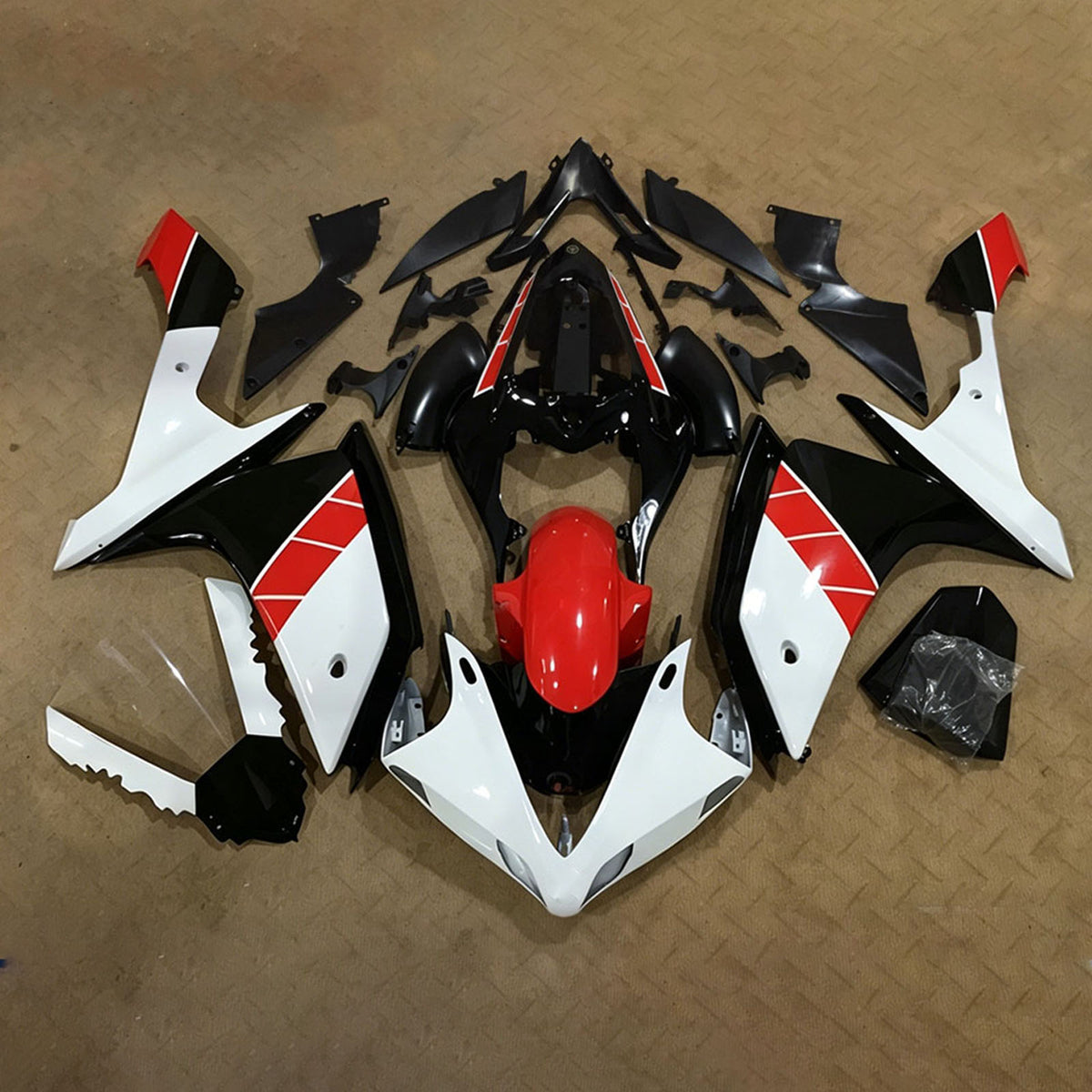 Amotopart 2007-2008 Yamaha YZF-R1 Gray Black Fairing Kit