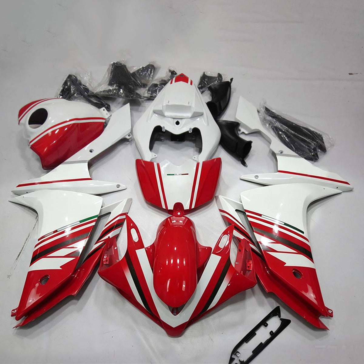 Amotopart 2007-2008 Yamaha YZF-R1 Gray Red Black Fairing Kit