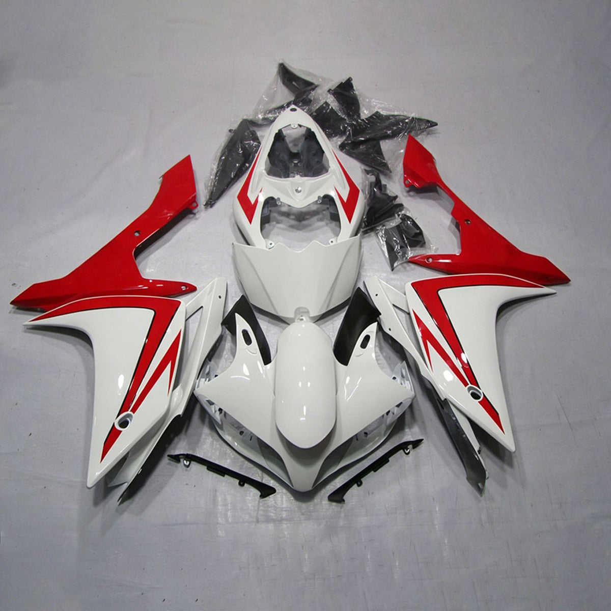 Amotopart 2007-2008 Yamaha YZF-R1 Black Red Grey Kiting Kit