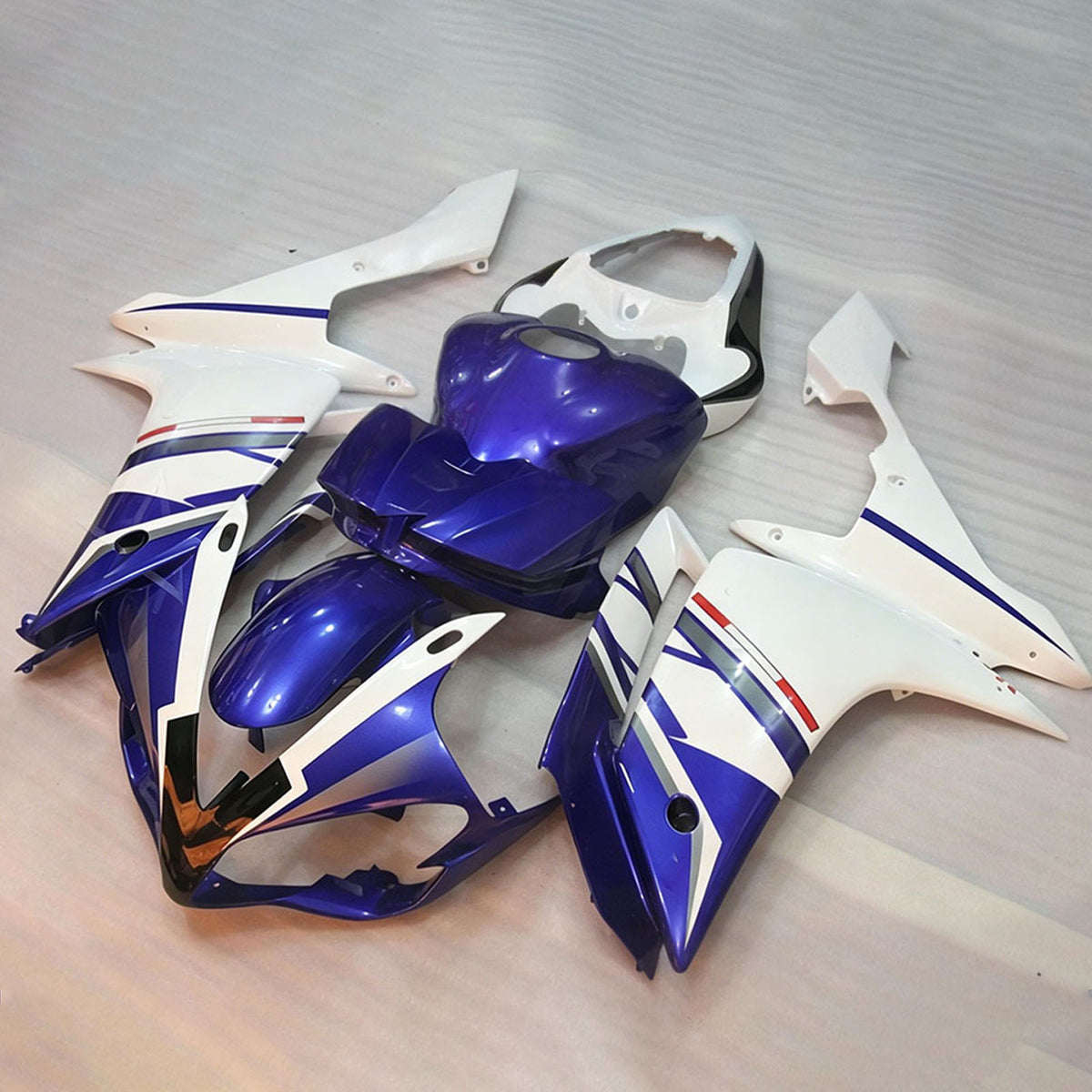 Amotopart 2007-2008 Yamaha YZF-R1 Gray Black Blue Fairing Kit