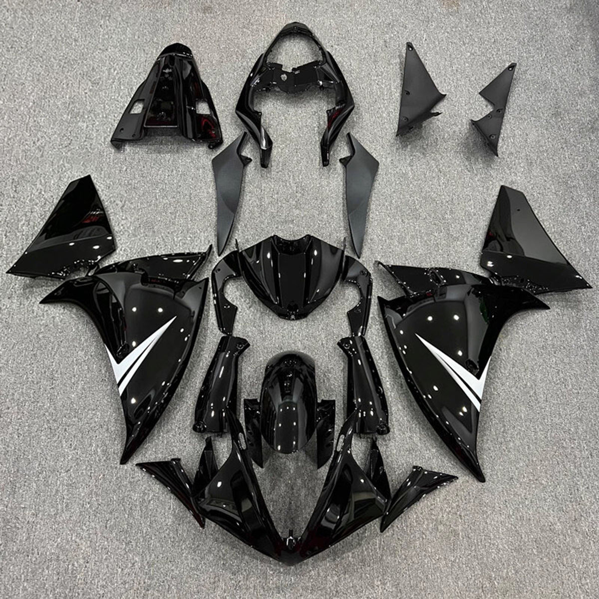 Amotopart 2012-2014 Yamaha YZF-R1 Black Gray Fairing Kit