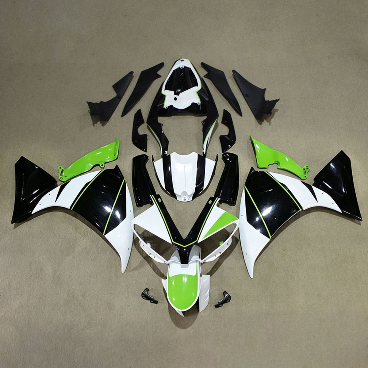 Kit carena Amotopart 2012-2014 Yamaha YZF-R1 nero blu