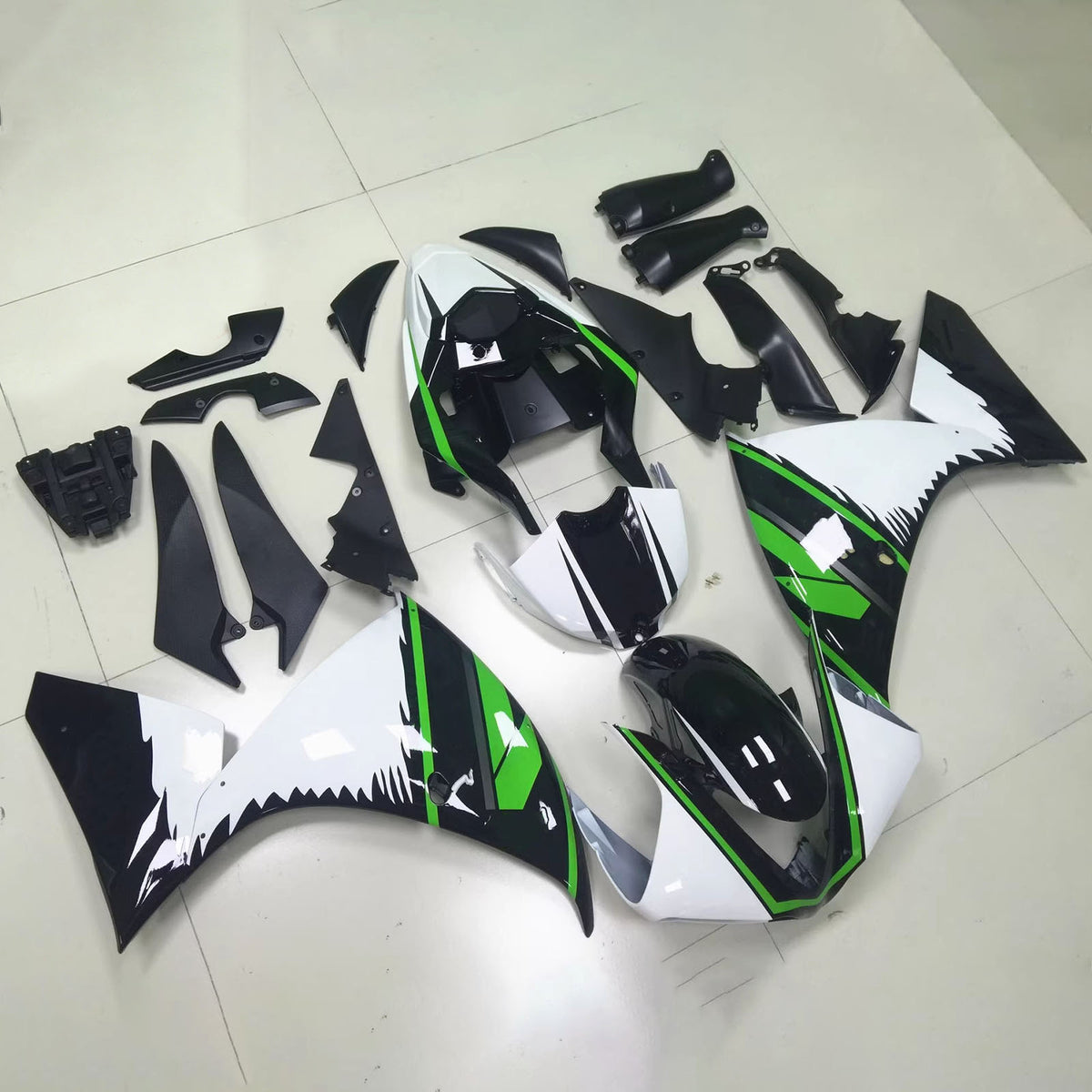 Amotopart 2012–2014 Yamaha YZF-R1 Blau Schwarz Verkleidungsset