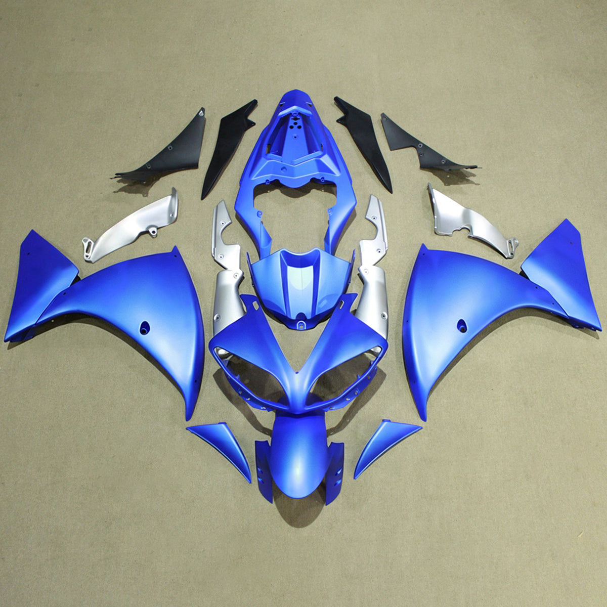 Amotopart 2012-2014 Yamaha YZF-R1 Gold Blue Fairing Kit