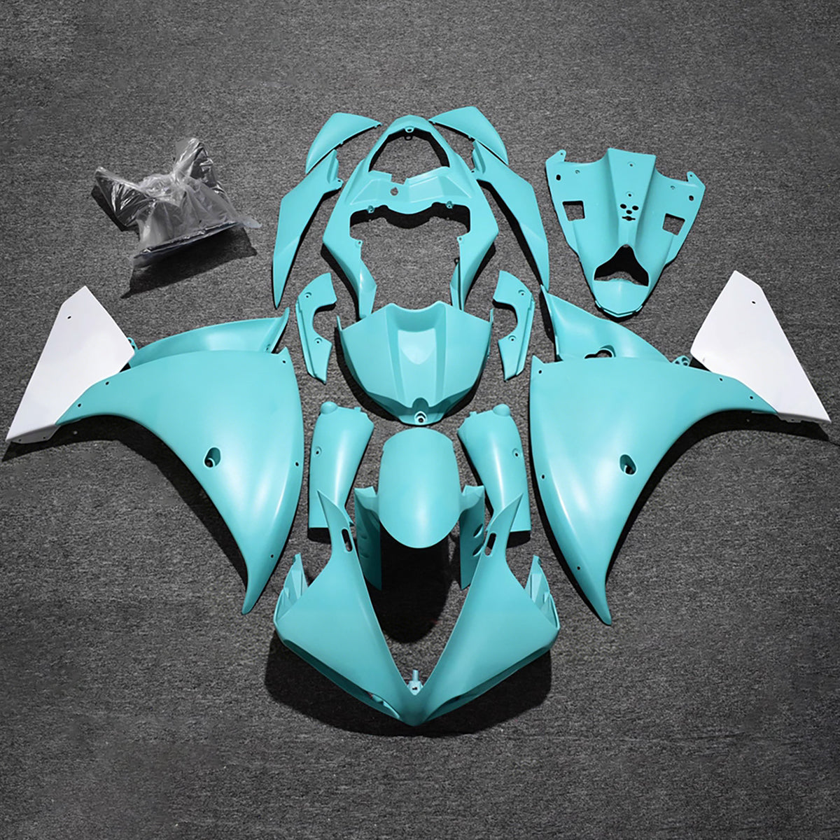 Amotopart 2012-2014 Yamaha YZF-R1 Blue Black Fairing Kit