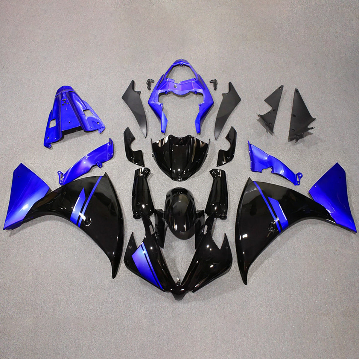 Amotopart 2009-2011 Yamaha YZF-R1 Blue Black Fairing Kit