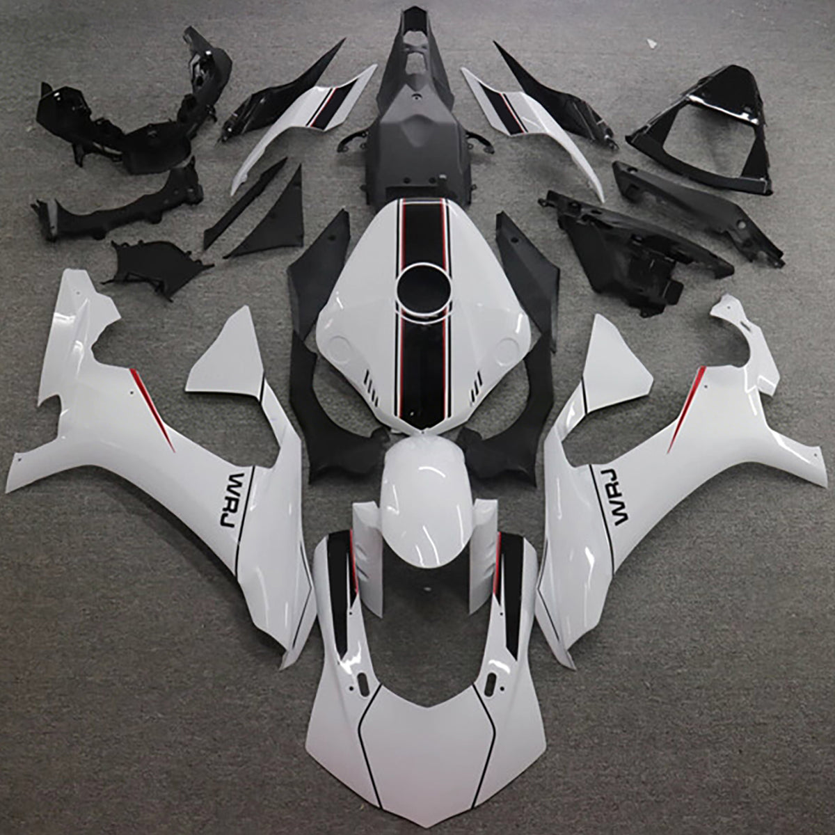 Amotopart 2015–2019 Yamaha YZF-R1 schwarz-graues Verkleidungsset