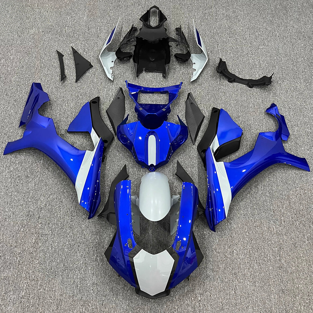 Amotopart 2015-2019 Yamaha YZF-R1 Gray Black Blue Fairing Kit