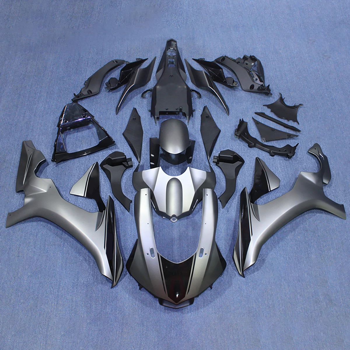 Amotopart 2015-2019 Yamaha YZF-R1 Gray Blue Black Fairing Kit