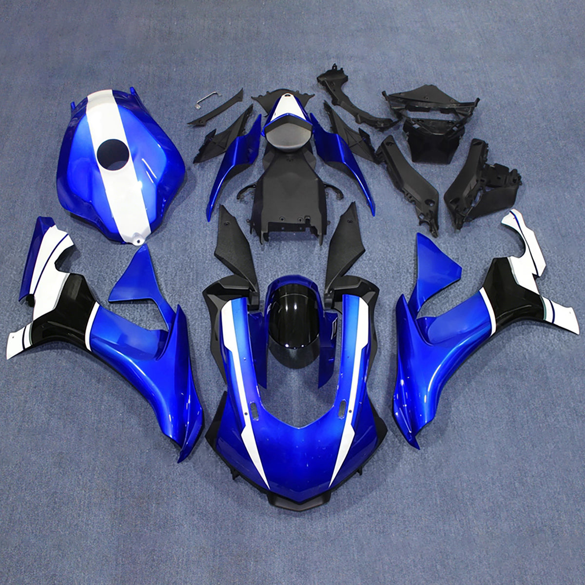 Amotopart 2015-2019 Yamaha YZF-R1 blauw zwart wit kuipset