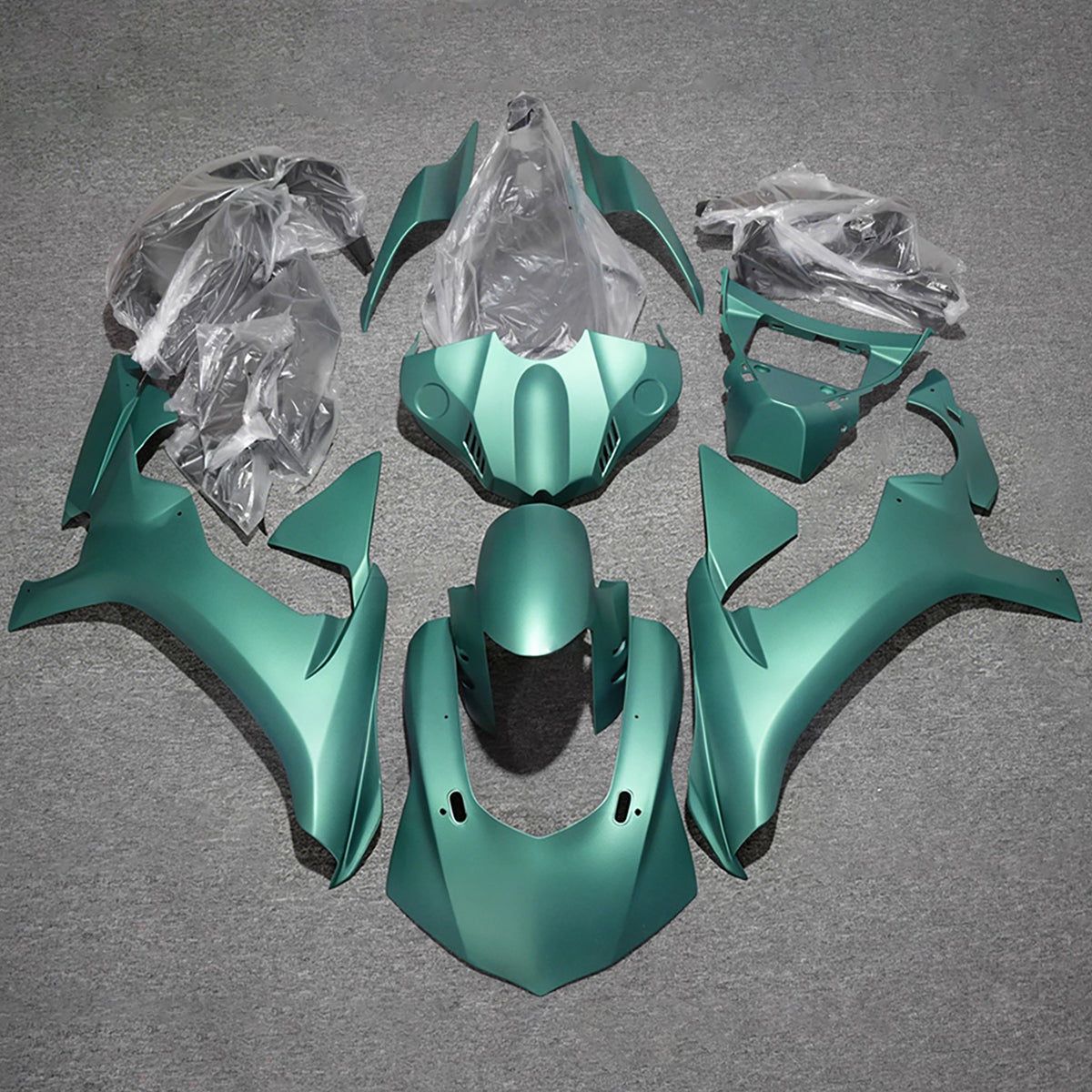 Amotopart 2015-2019 Yamaha YZF-R1 Green Blue Black Fairing Kit
