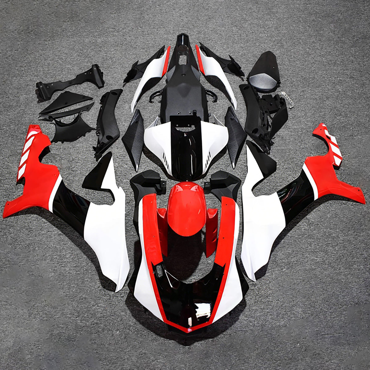 Amotopart 2015-2019 Yamaha YZF-R1 Bílá Červená Šedá Černá Sada kapotáže