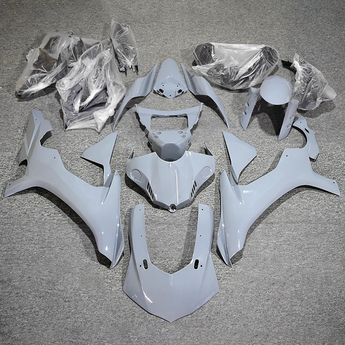 Amotopart 2015-2019 Yamaha YZF-R1 Grey Black Fairing Kit
