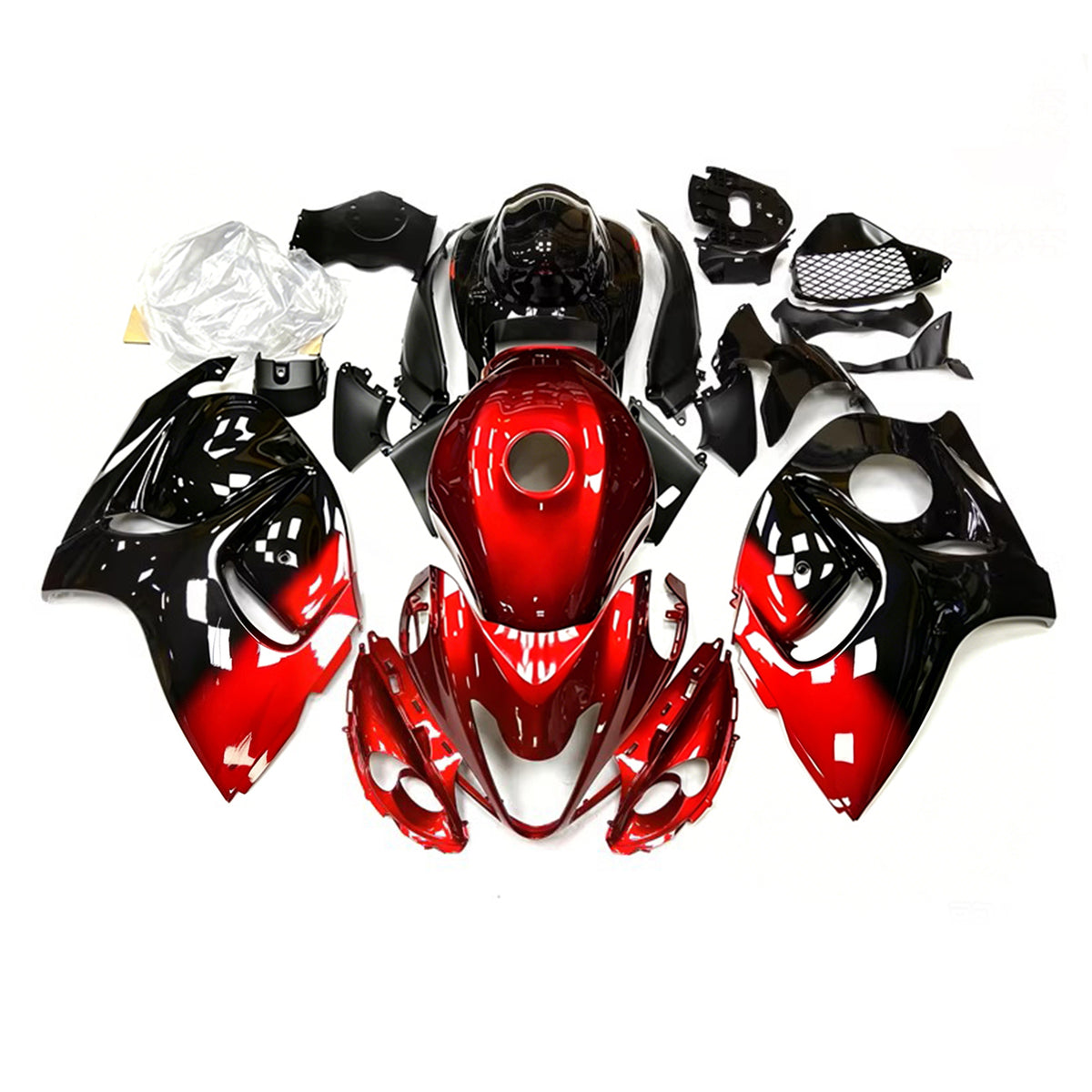 Amotopart 2008-2020 Suzuki Hayabusa GSX1300R Red Black White Fairing Kit