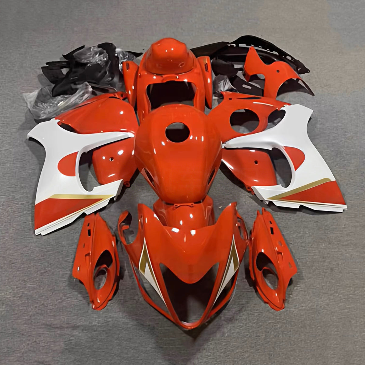 Amotopart 2008-2020 Suzuki Hayabusa GSX1300R Black Red White Orange Fairing Kit