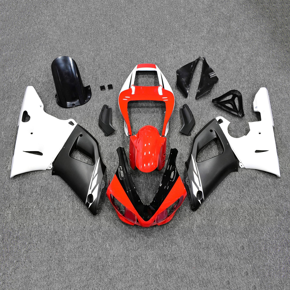 Amotopart 1998-1999 Yamaha YZF-R1 Black White Red Fairing Kit
