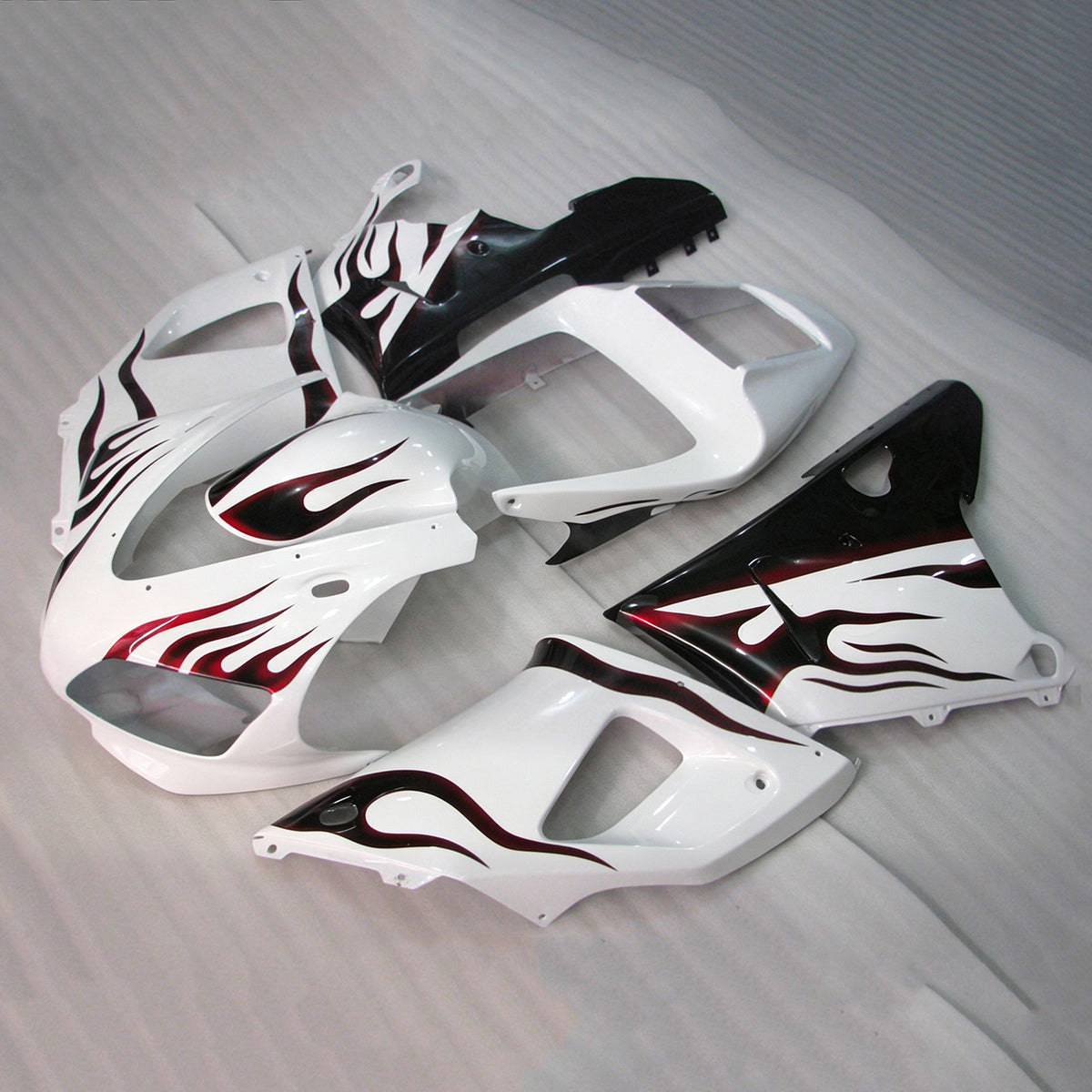 Kit de carenagem Amotopart 1998-1999 Yamaha YZF-R1 branco preto vermelho