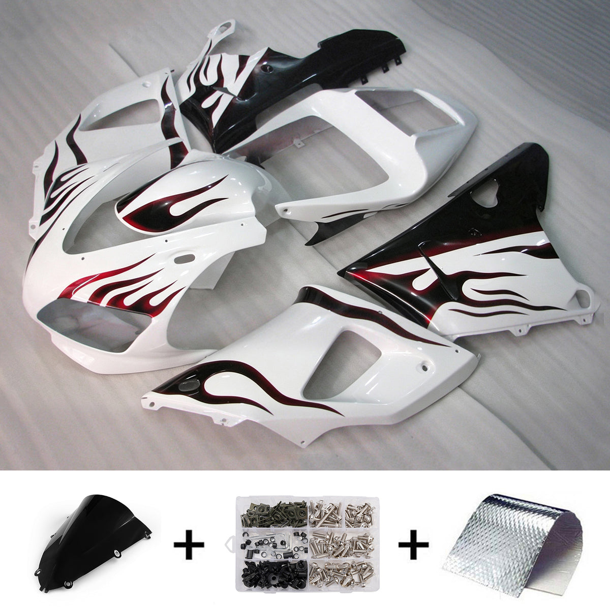 Amotopart 1998-1999 Yamaha YZF-R1 White Black Red Fairing Kit