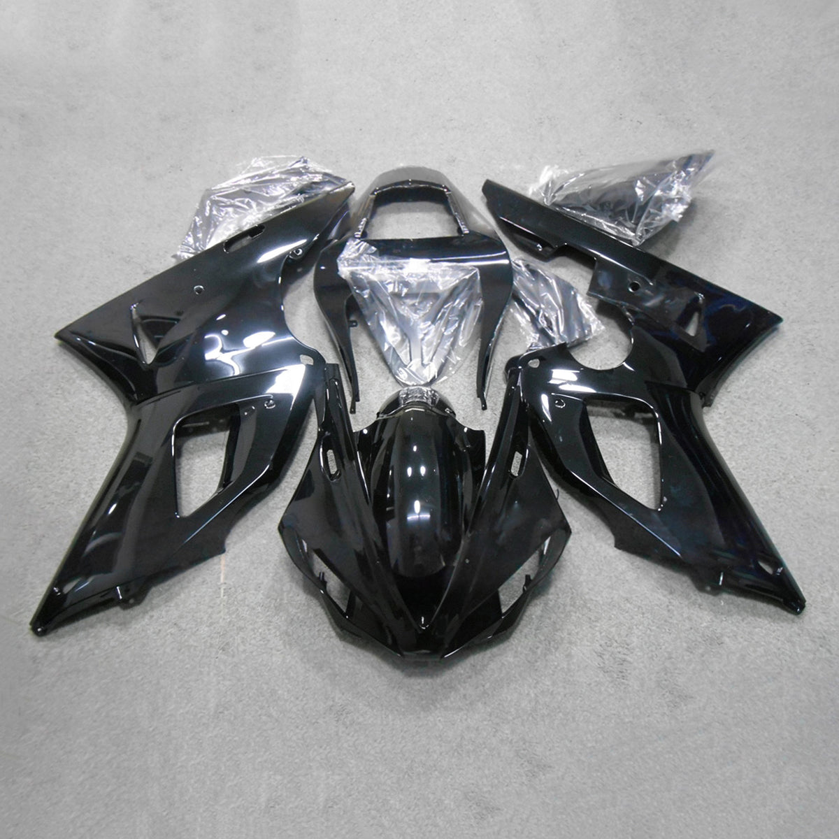 Amotopart 2000-2001 Yamaha YZF-R1 Black Gray Blue Fairing Kit
