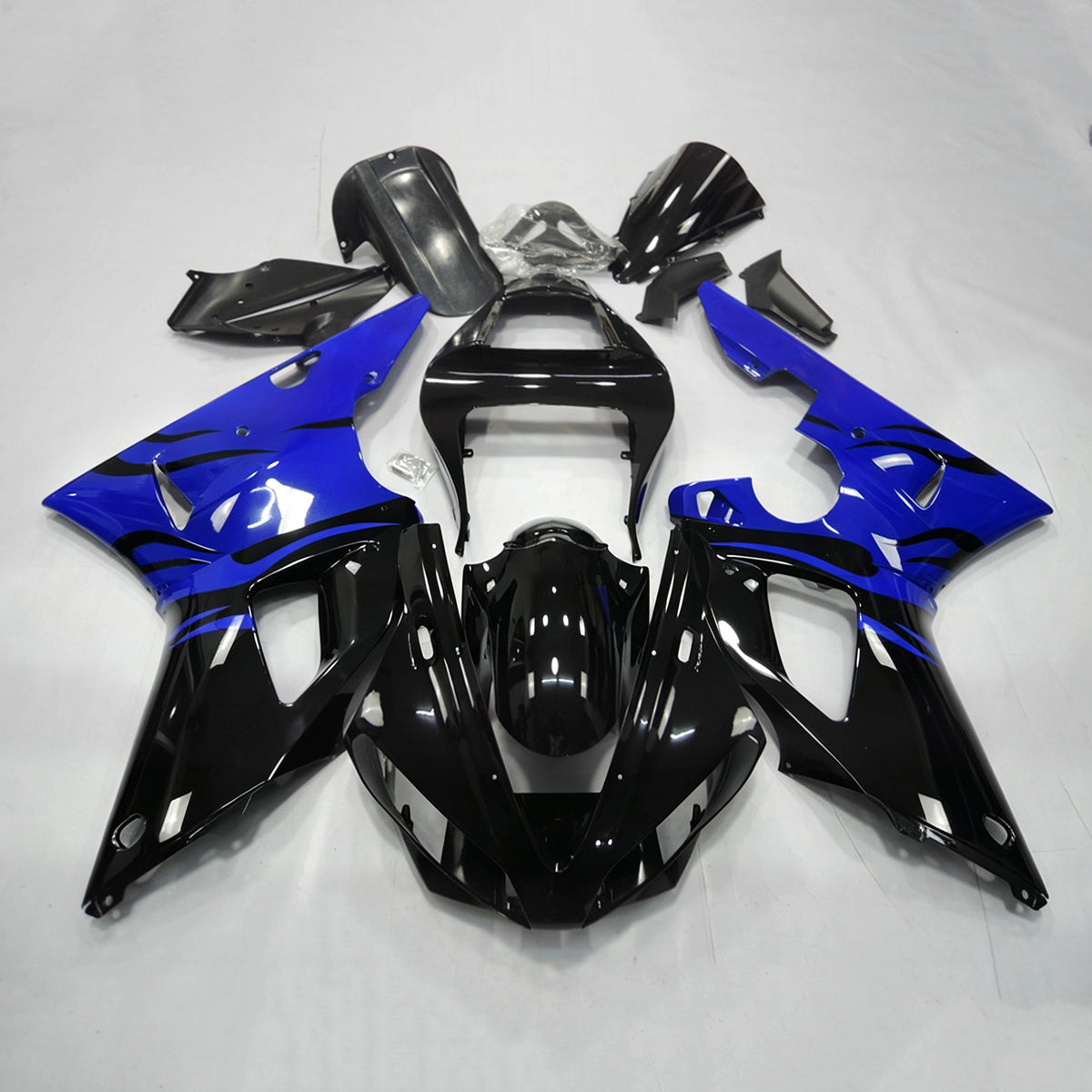 Amotopart 2000-2001 Yamaha YZF-R1 Blue White Black Gray Fairing Kit