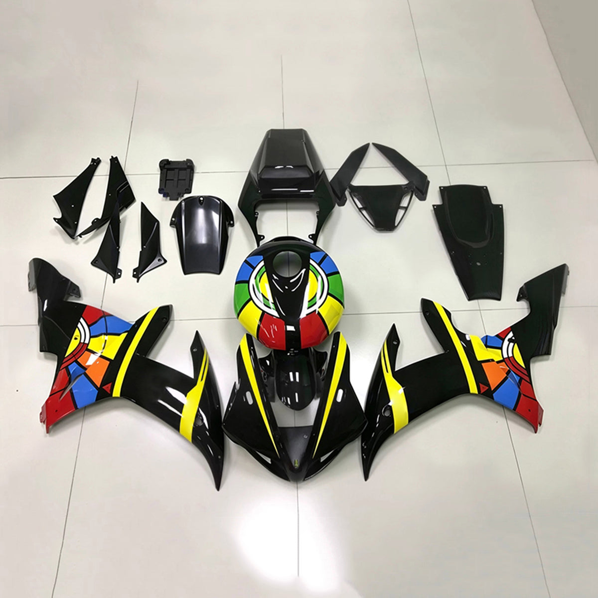 Amotopart 2002-2003 Yamaha YZF-R1 Gray Black Fairing Kit