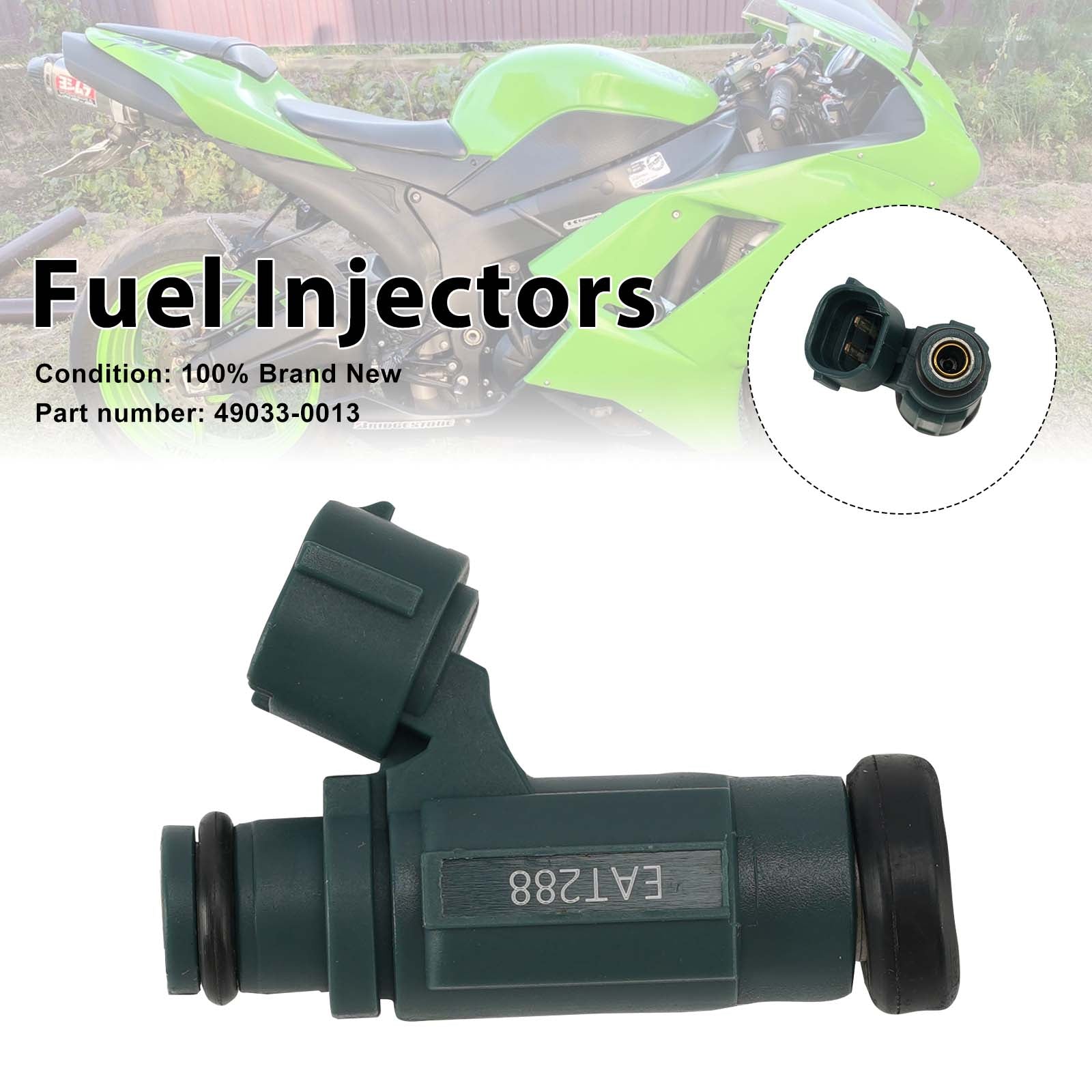 2007-2012 Kawasaki Ninja ZX600 ZX6R Z750 brændstofinjektorer 49033-0013