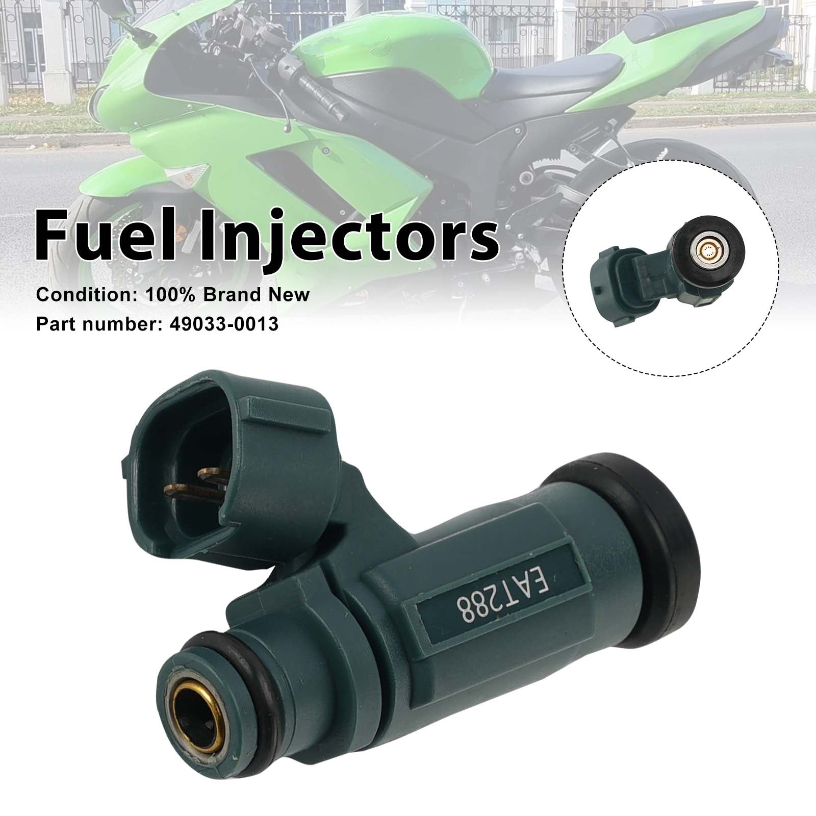 2007-2012 Kawasaki Ninja ZX600 ZX6R Z750 brændstofinjektorer 49033-0013