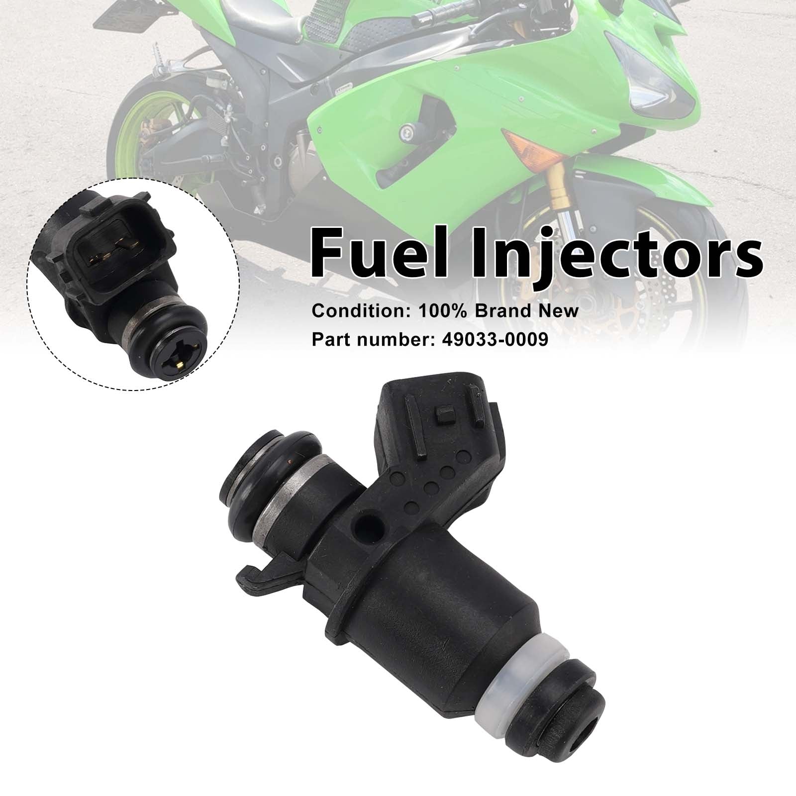 05-06 Kawasaki ZX-6R ZX-6RR ZX636 Brandstofinjectoren 49033-0009