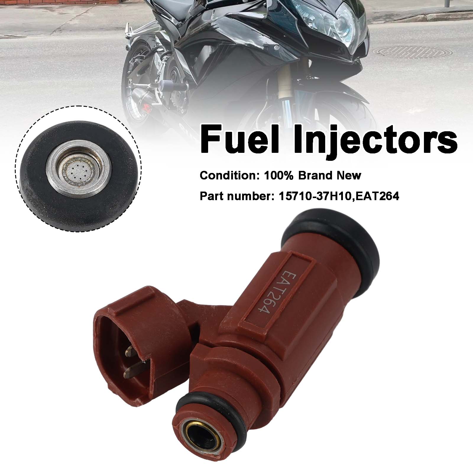 08-09 Suzuki GSX-R600 GSX-R750 EAT264 Injecteurs de carburant 15710-37H10